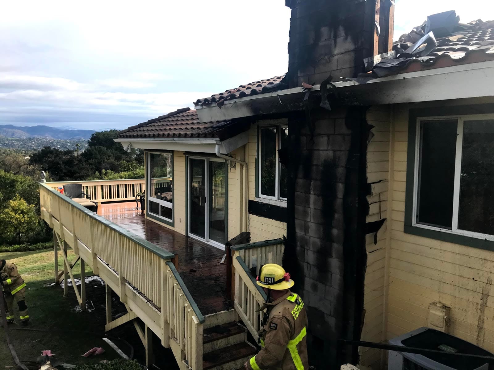 The family home after the 2019 fire